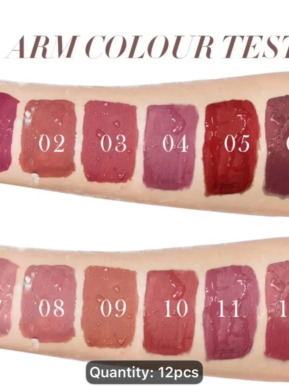 Matte Liquid Lipstick Set - 12pcs Nude & Pink Tones